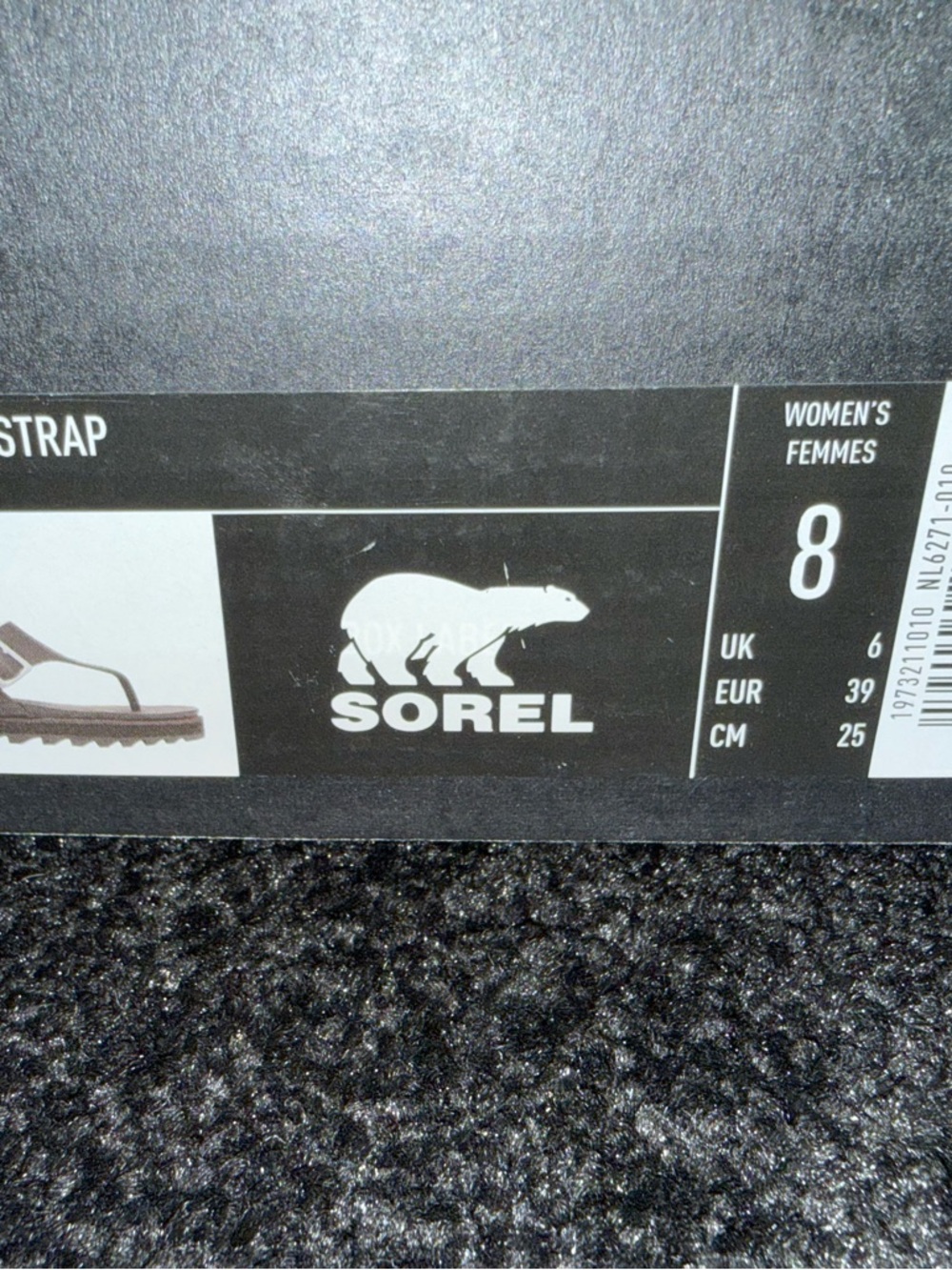 Sorel Black Leather T-Strap Sandals with Buckle - Picture 5 of 5